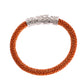 Nialaya Exquisite Orange Stingray Silver Bracelet