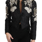 Dolce & Gabbana Elegant Black Silver Baroque Jacket