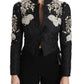 Dolce & Gabbana Elegant Black Silver Baroque Jacket