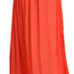 Jucca Elegant Orange Pleated Maxi Skirt