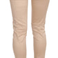 Just Cavalli Elegant Cream Low Waist Skinny Trousers