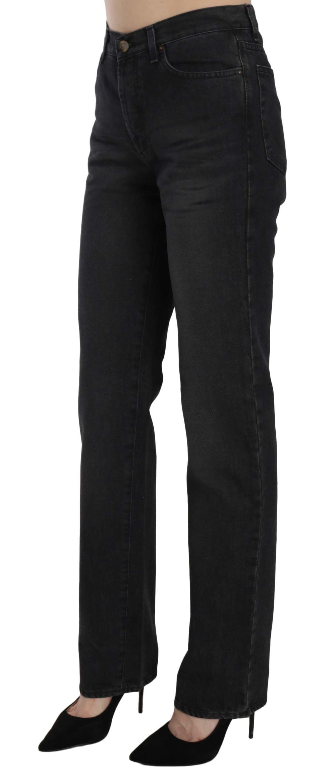 Just Cavalli Elevate Your Style: Chic Black High Waist Denim