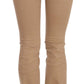 Just Cavalli Chic Brown Mid Waist Skinny Trousers