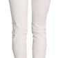 Cavalli Chic White Skinny Denim Pants