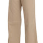 Just Cavalli Beige Mid Waist Flared Luxury Trousers