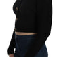 Dolce & Gabbana Chic Black Cropped Cardigan with Button Details