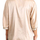 Dolce & Gabbana Elegant Beige Silk Blend Blouse Top