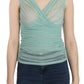 Dolce & Gabbana Elegant Mesh V-Neck Sleeveless Blouse