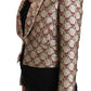 Dolce & Gabbana Glittering Gold Floral Sequined Blazer Jacket