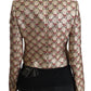 Dolce & Gabbana Glittering Gold Floral Sequined Blazer Jacket