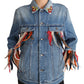 Dolce & Gabbana Floral Embroidered Denim Elegance Jacket