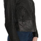 Dolce & Gabbana Elegant Black Leather Biker Jacket