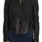 Dolce & Gabbana Elegant Black Leather Biker Jacket