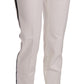 Dolce & Gabbana Elegant White Stripe Wool Tapered Trousers