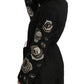 John Richmond Elegant Black Beaded Parka Jacket for Women