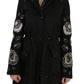 John Richmond Elegant Black Beaded Parka Jacket for Women