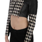 John Richmond Chic Biker-Inspired Cropped Leather Jacket