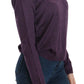 BYBLOS Elegant Purple V-Neck Wool Blouse