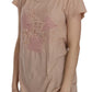 PINK MEMORIES Elegant Cream Lace Round Neck Blouse