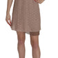 PINK MEMORIES Beige A-Line Spaghetti Strap Mini Dress