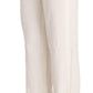 Dondup Elegant Off-White Straight-Cut Trousers