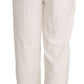 Dondup Elegant Off-White Straight-Cut Trousers