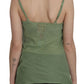 PINK MEMORIES Emerald Silk Spaghetti Strap Tank Top