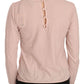 PINK MEMORIES Chic Pink See-Through Cotton Blouse