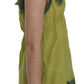 PINK MEMORIES Elegant Green Lace Linen Tank Top