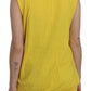 PINK MEMORIES Elegant Yellow Sleeveless Cotton Vest