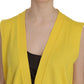 PINK MEMORIES Elegant Yellow Sleeveless Cotton Vest