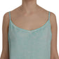 Ermanno Scervino Elegant Spaghetti Strap Sleeveless Blue Top