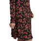 Dolce & Gabbana Floral A-Line Viscose Knee Length Dress