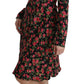 Dolce & Gabbana Floral A-Line Viscose Knee Length Dress