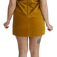 Dolce & Gabbana Mustard Velvet Shift Mini Dress