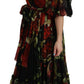 Dolce & Gabbana Elegant Bell Sleeve Floral Maxi Dress