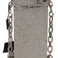 Dolce & Gabbana Crystal Embellished Silver Crossbody Purse