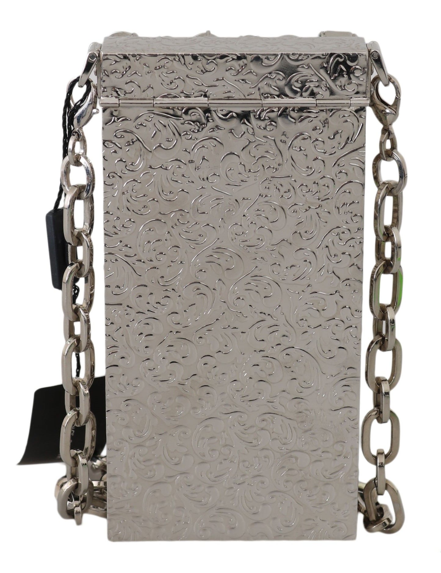 Dolce & Gabbana Crystal Embellished Silver Crossbody Purse