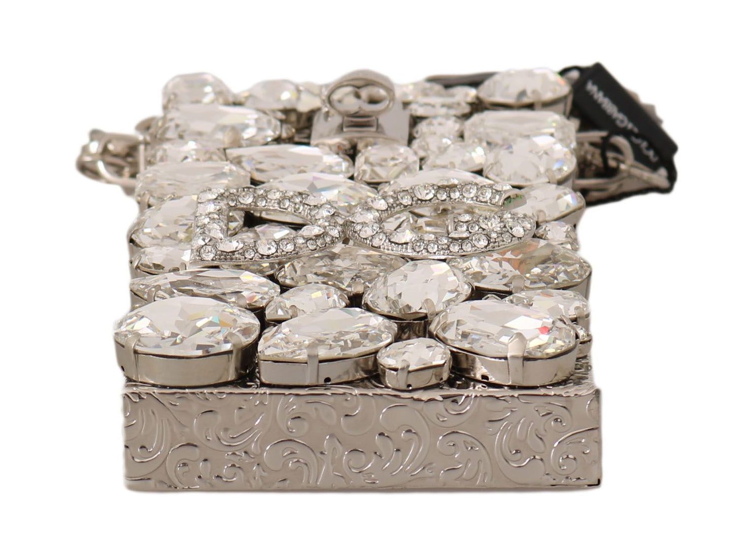 Dolce & Gabbana Crystal Embellished Silver Crossbody Purse