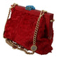 Dolce & Gabbana Opulent Red Fur VANDA Evening Clutch