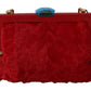 Dolce & Gabbana Opulent Red Fur VANDA Evening Clutch