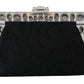 Dolce & Gabbana Elegant Black Crystal Evening Clutch Bag