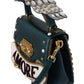 Dolce & Gabbana Chic Blue Gold Angel Motif Welcome Bag