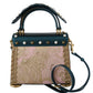 Dolce & Gabbana Chic Blue Gold Angel Motif Welcome Bag