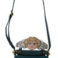 Dolce & Gabbana Chic Blue Gold Angel Motif Welcome Bag