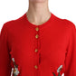 Dolce & Gabbana Enchanting Sequined Floral Wool Cardigan