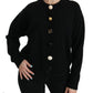 Dolce & Gabbana Elegant Black Cashmere Cardigan Top