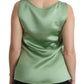 Dolce & Gabbana Elegant Silk Sleeveless Top in Light Mint Green