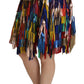 Dolce & Gabbana Chic Multicolor Lambskin Knee-Length Skirt