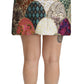 Dolce & Gabbana Vibrant Floral Jacquard Designer Skirt